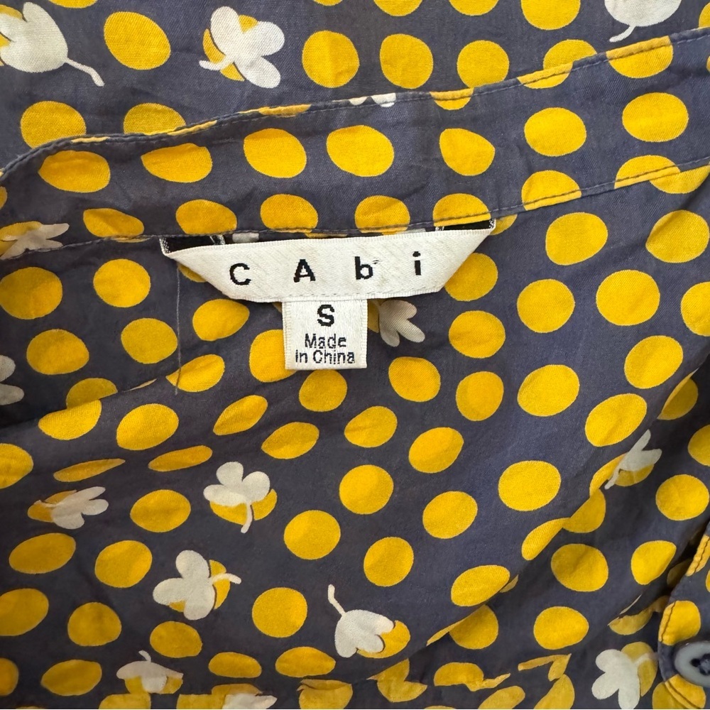 Cabi Yellow Polka Dot Blouse - Picture 6 of 7